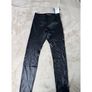 Modern Balance Women's Size L Faux Leather High Rise Leggings in Black